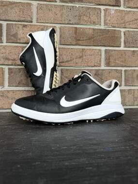 Nike Infinity G Black White Leather Golf Shoes CT0531-001 Men's Size 8
